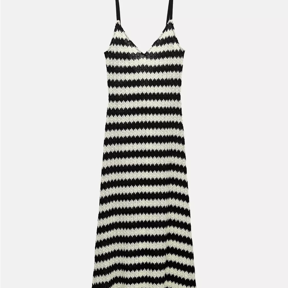 Black and White Striped Dress
